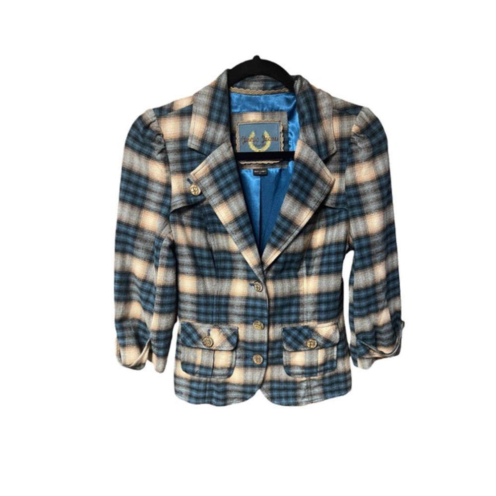 Guess Y2K plaid blazer